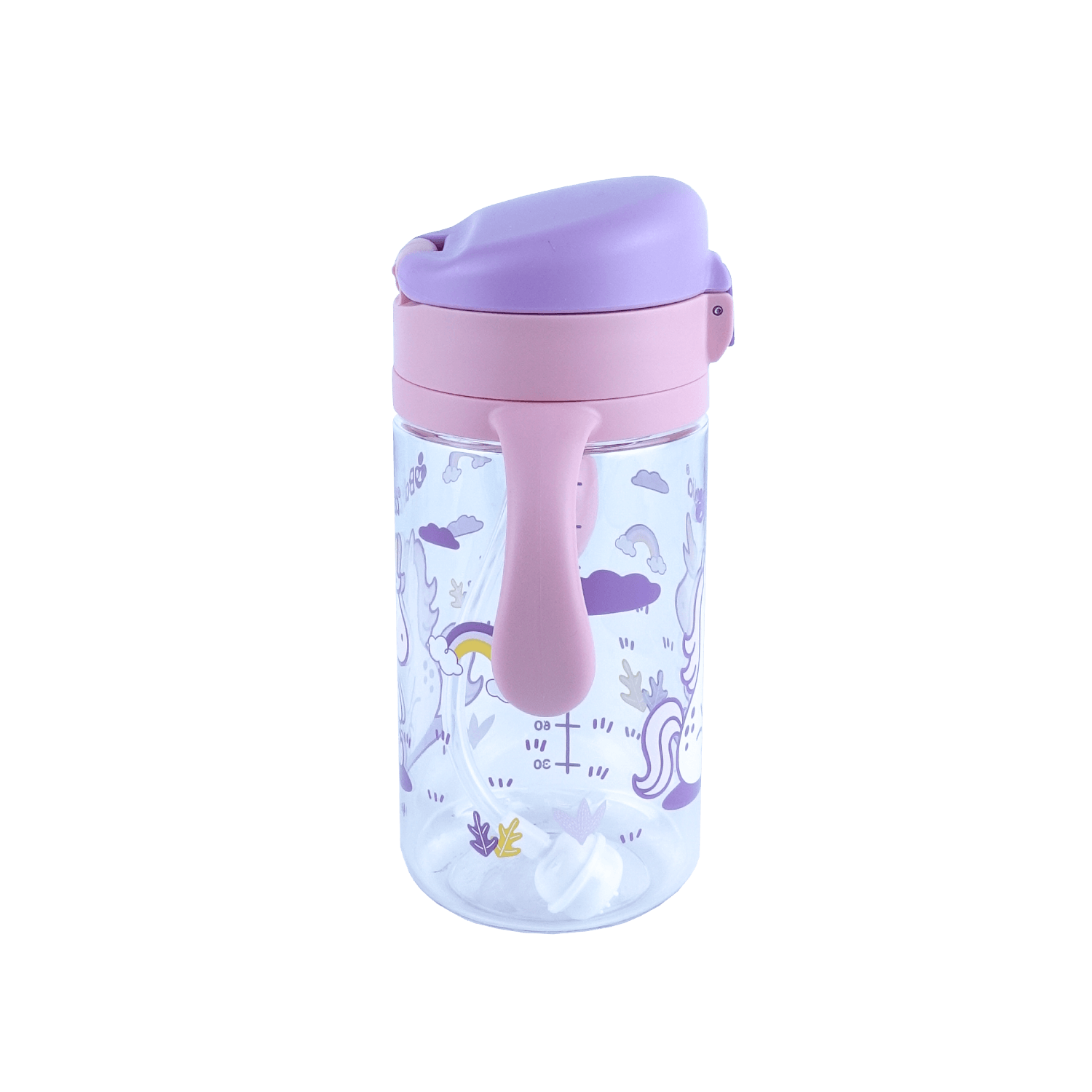 Botella de Tritan™ 5001 antiderrame con bombilla Unicornio de Balia, ideal para hidratar a los bebés.