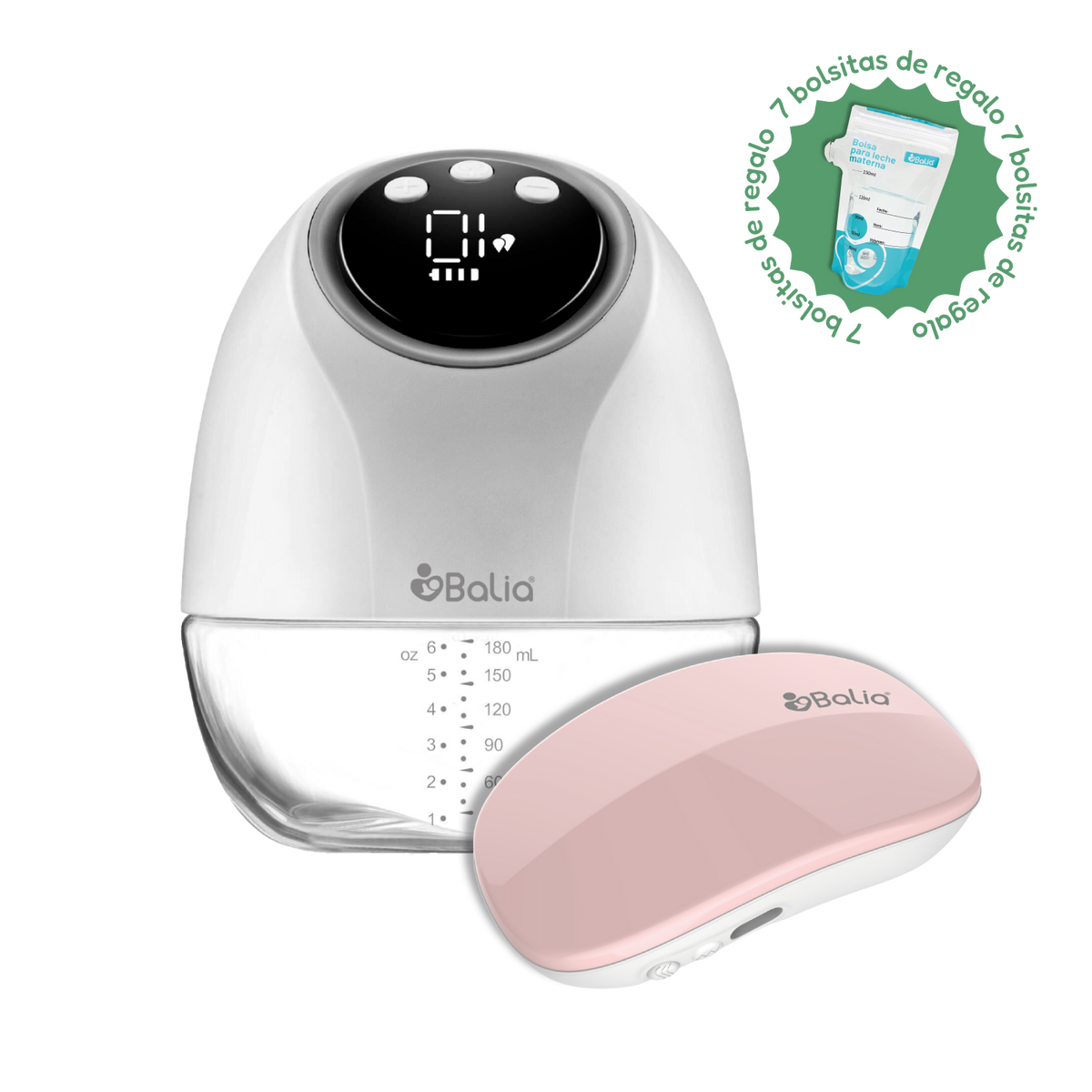 Pack lactancia en calma: Extractor de leche inalámbrico + Masajeador de lactancia + 7 Bolsitas de REGALO + Envío Gratis