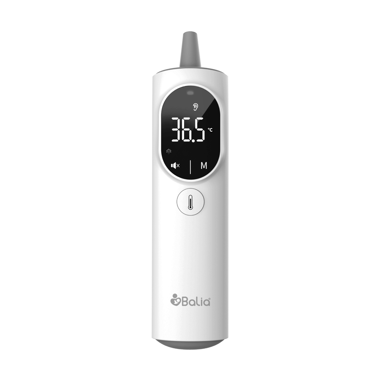 Termómetro Frente y Oído Balia con pantalla digital y medición precisa de temperatura, ideal para todas las edades.