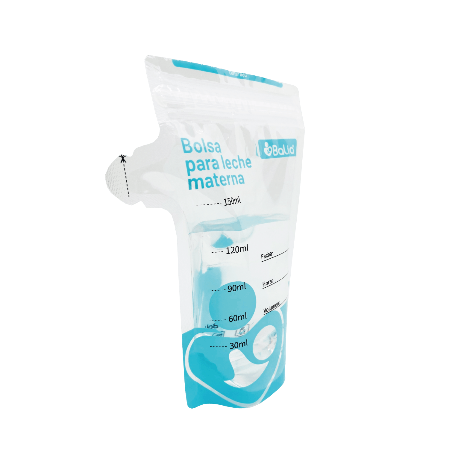 Bolsa para leche materna 25un de Balia, ideal para almacenar leche materna de forma higiénica y segura.