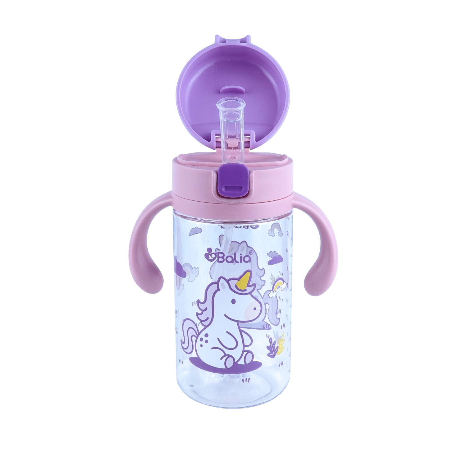 Botella de Tritan™ 5001 antiderrame con bombilla Unicornio
