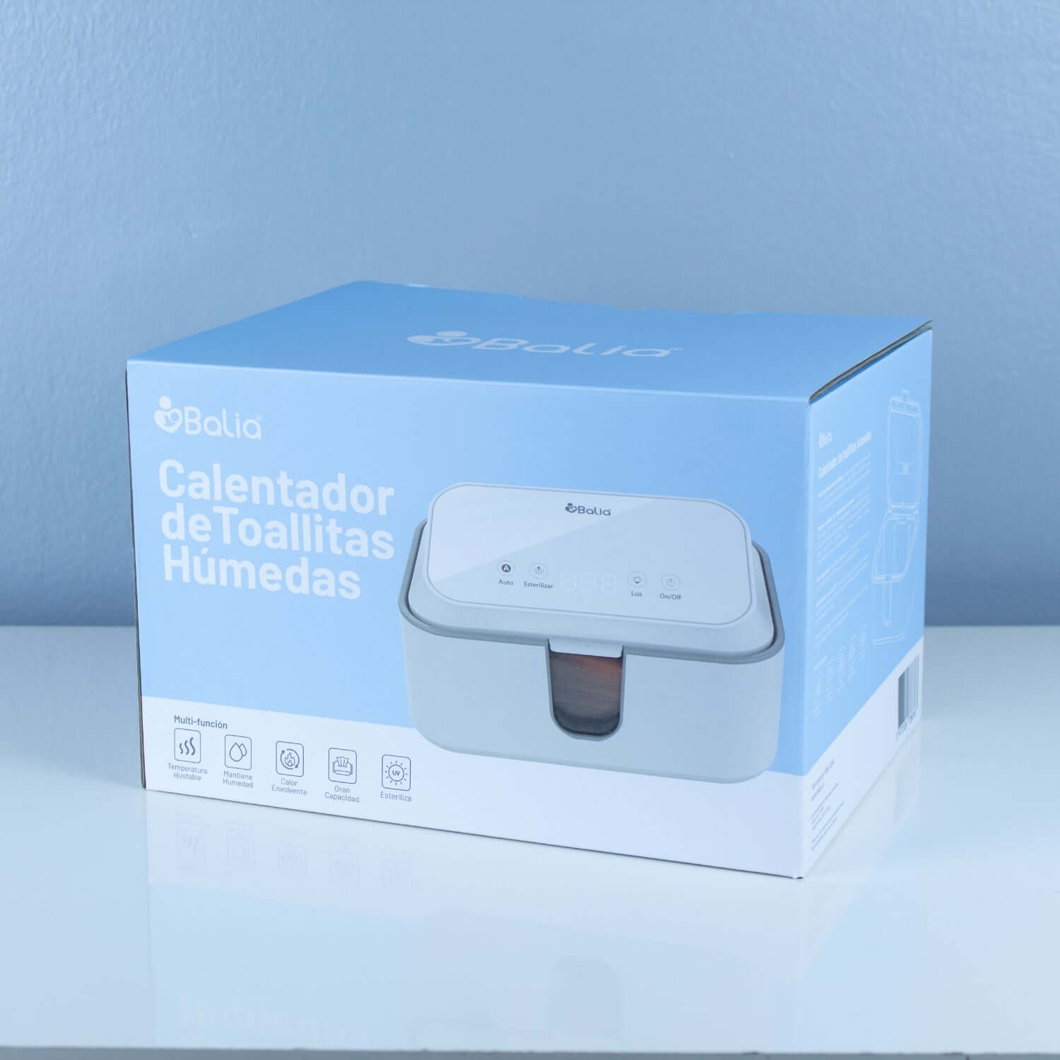 Calentador de Toallitas Húmedas Balia del Kit Recién Nacido, ideal para el cuidado de bebés.