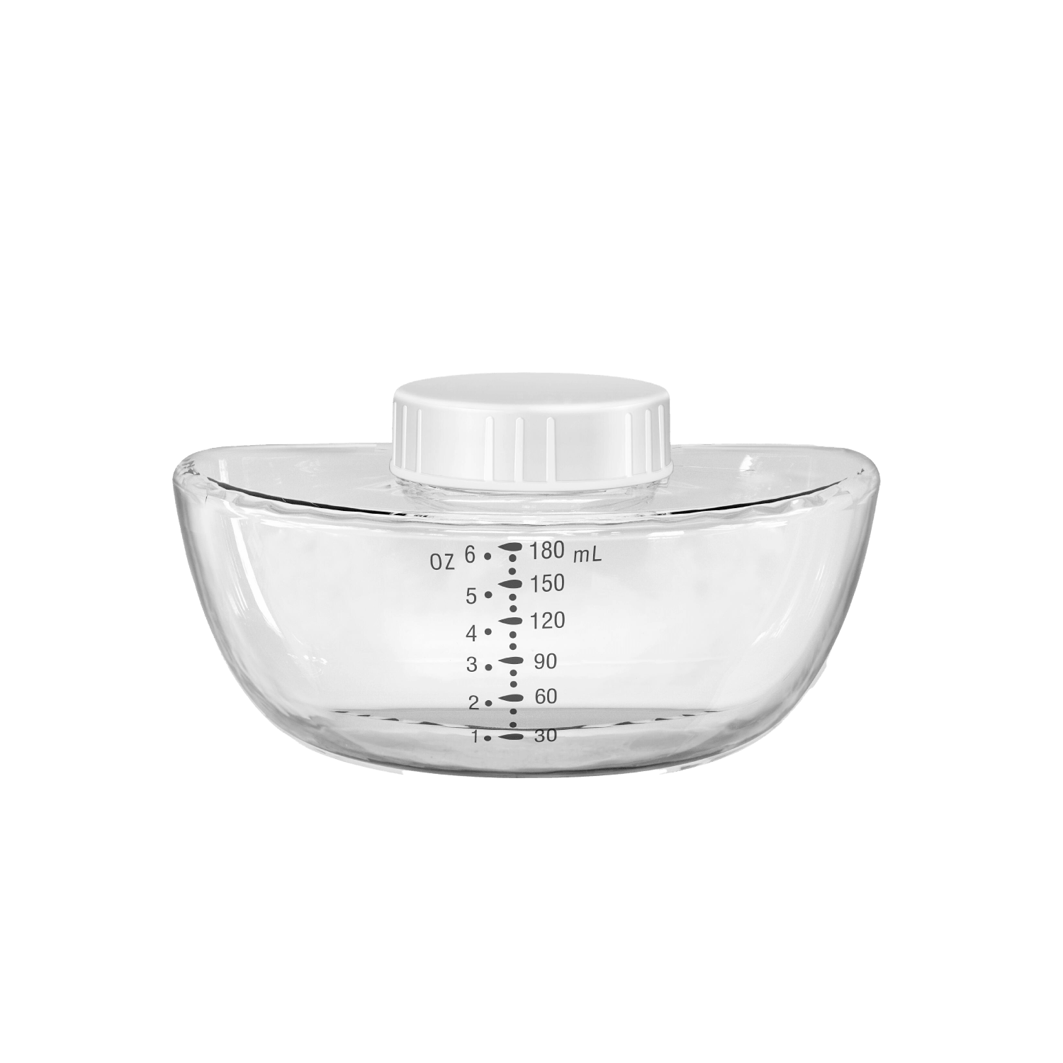 Extractor de leche inalámbrico de Balia, recipiente transparente con medidor, ideal para mamás activas.