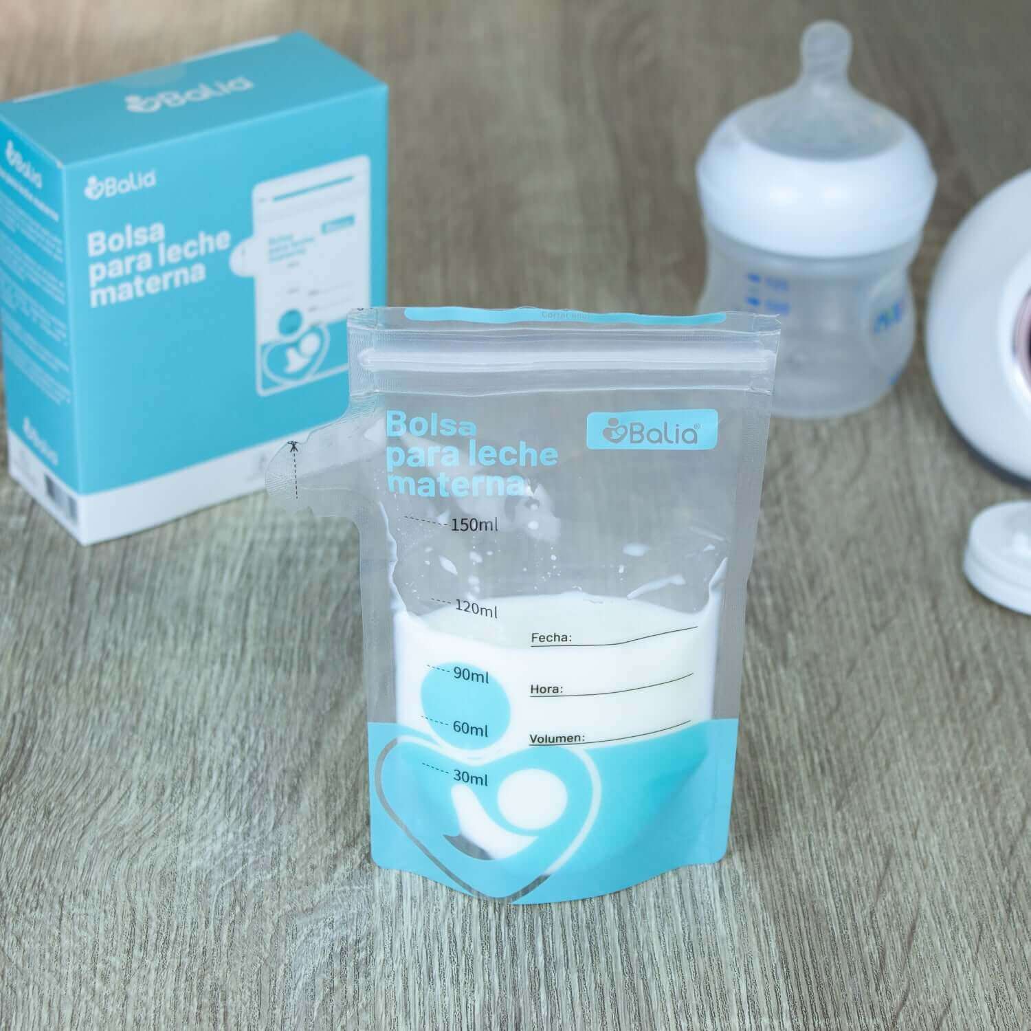 Bolsa para leche materna 25un de Balia, perfecta para almacenar leche materna de forma segura y cómoda.
