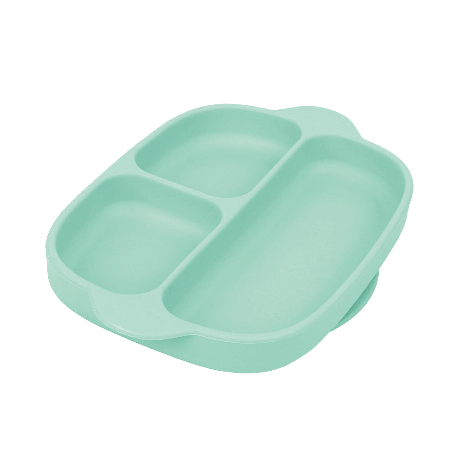 Plato de silicona para bebé de Balia en color verde, ideal para comidas prácticas y divertidas.